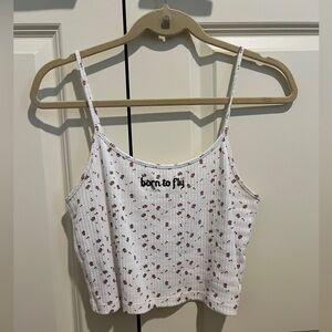 forever 21 born to fly flower tank